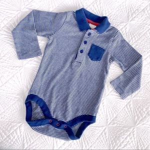 Baby Boden Stripy Polo Body Onesie